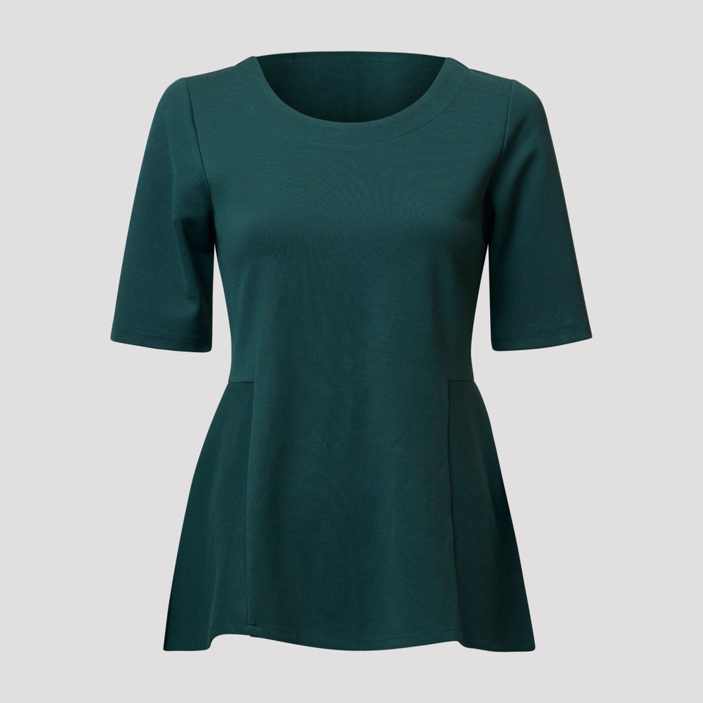 Jenna peplumblus – Mörkgrön