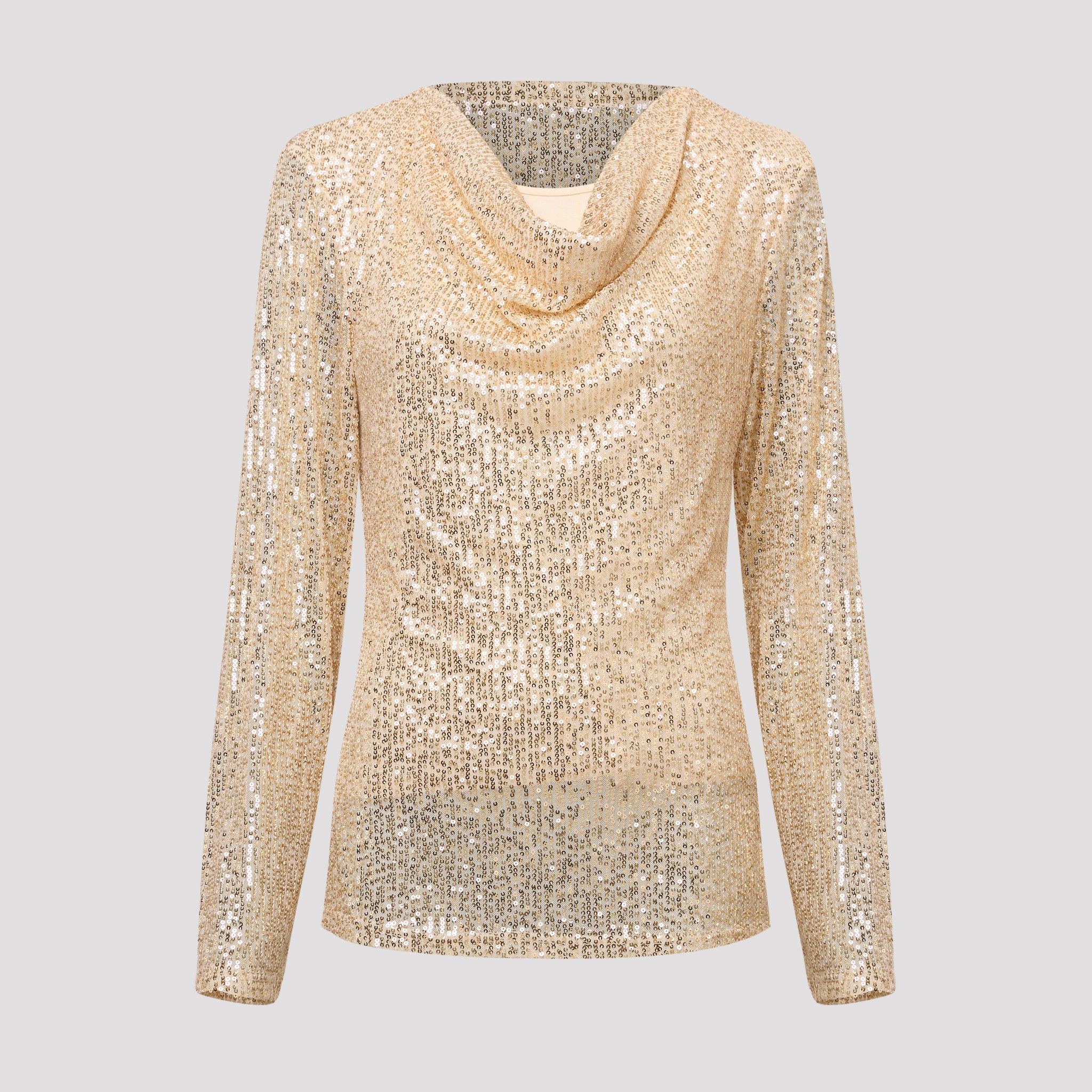 Willow paljettblus – Beige