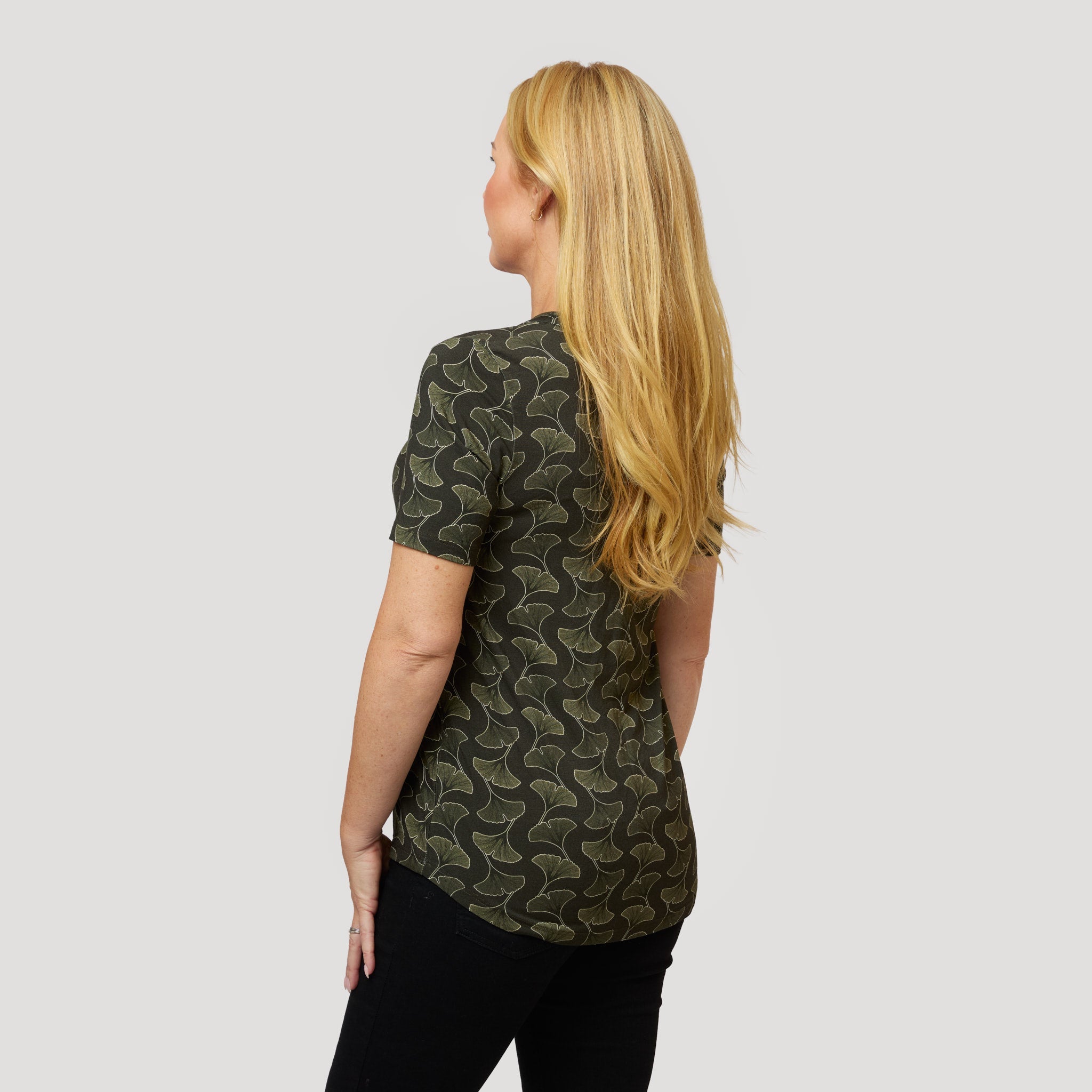 Ylva topp - Grönmönstrad