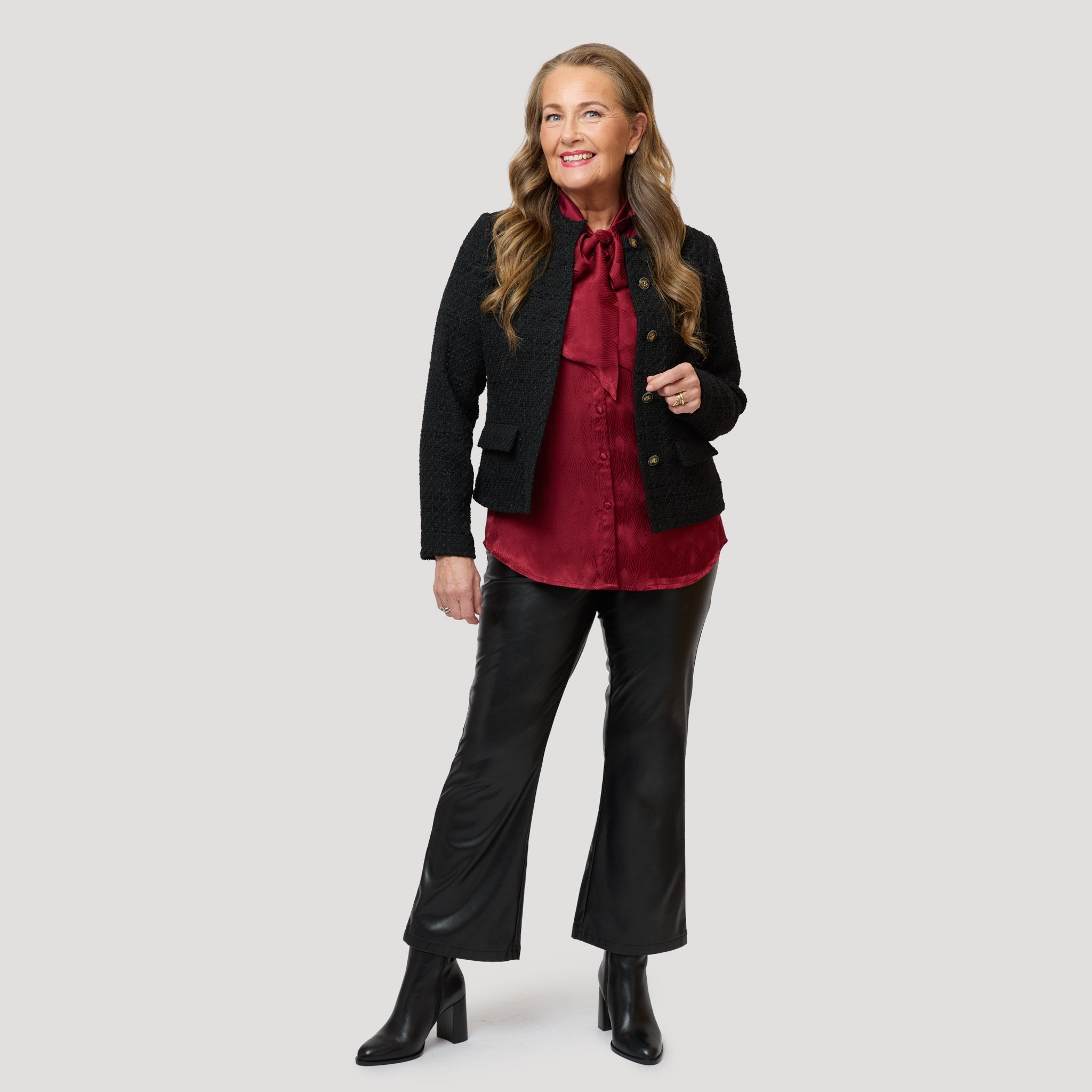 Isolde-blus – Röd