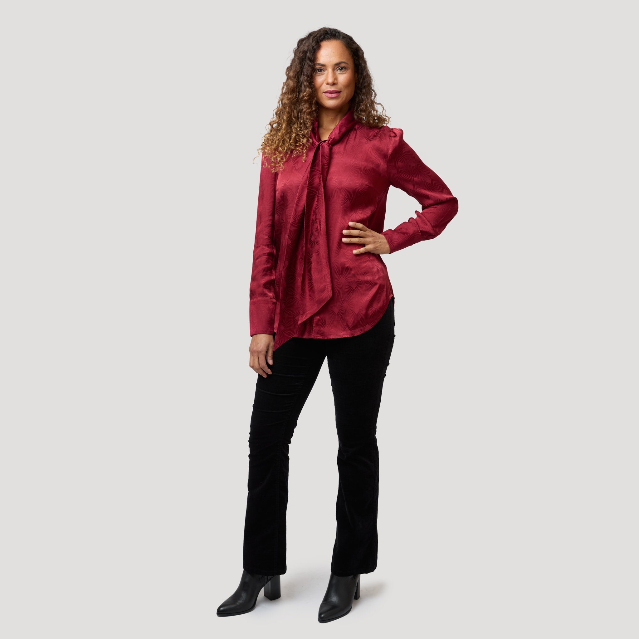 Isolde-blus – Röd